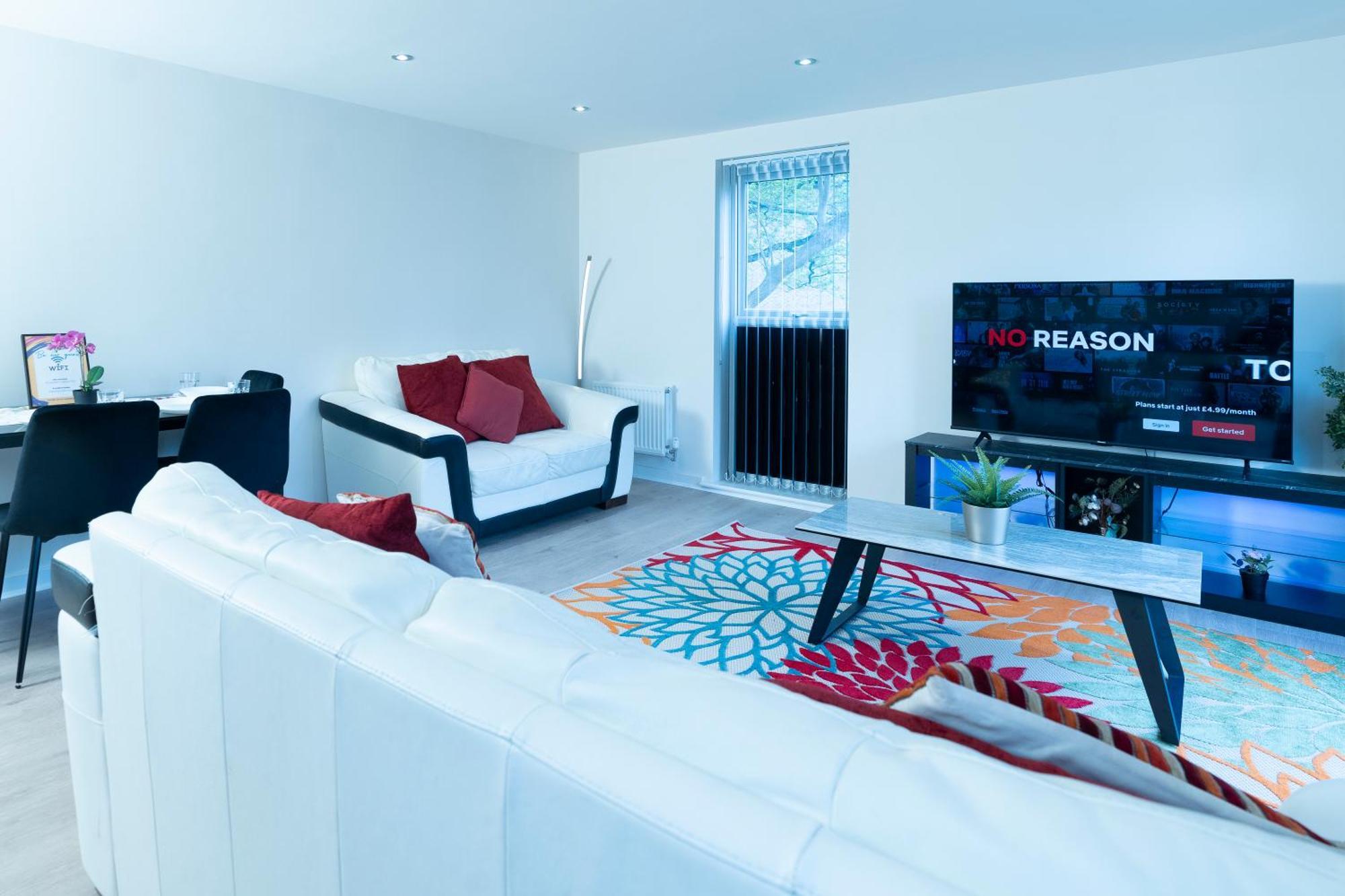Luxury Ground Floor 2 Bedroom Apartment Free Wifi & Parking Sheffield Bagian luar foto